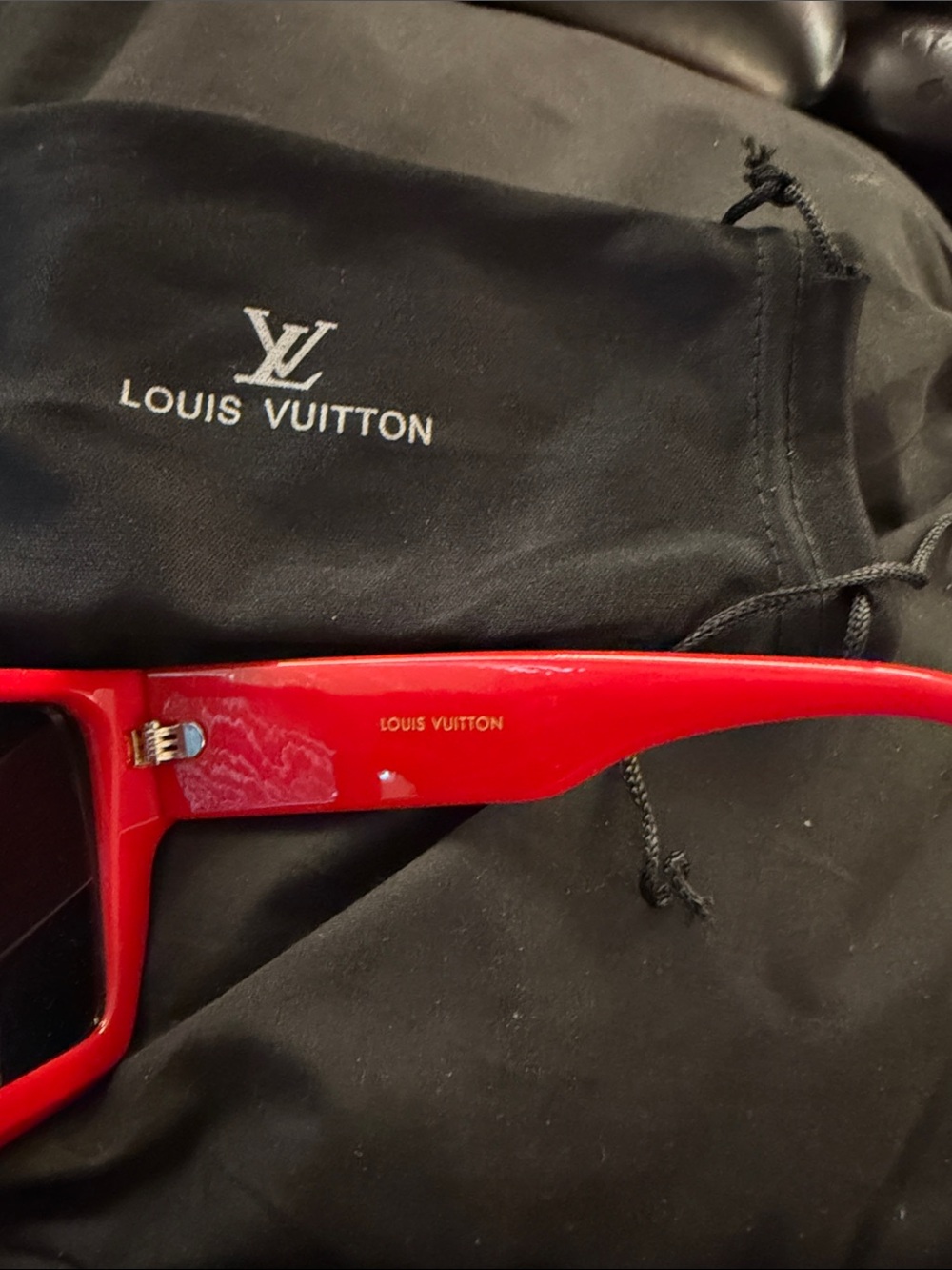 Louis Vuitton Red Rectangular Shield Sunglasses-NO TAG! - Picture 3 of 8